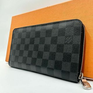 ルイヴィトン(LOUIS VUITTON)の極美品 新型 ルイヴィトン ジッピーオーガナイザーNM  ダミエ グラフィット(長財布)