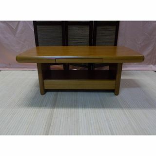 センターテーブル　ラバー材ムク　コーヒーテーブル　フロアテーブル(ローテーブル)