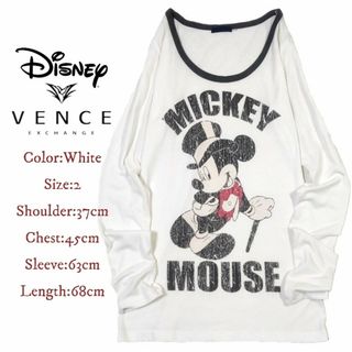 ヴァンス(VENCE)の◎VENCE×Disney◎古着系*USED風デザイン*ロングtee(カットソー(長袖/七分))