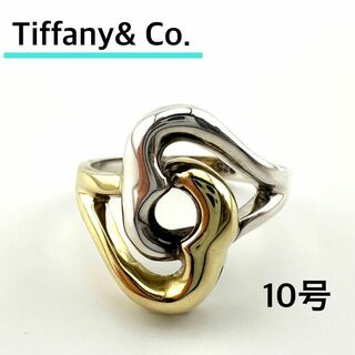 ティファニー(Tiffany & Co.)のティファニー ダブルハート リング 18金 シルバー925  約10号(リング(指輪))