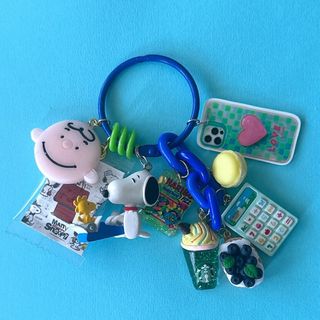 スヌーピー(SNOOPY)のじゃらじゃらキーホルダー🟦🟩コンビニの一日店長しています🟩🟦(キーホルダー/ストラップ)