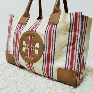 トリーバーチ(Tory Burch)のトリーバーチ TORY BURCH マルチストライプ コットントートバッグ(トートバッグ)