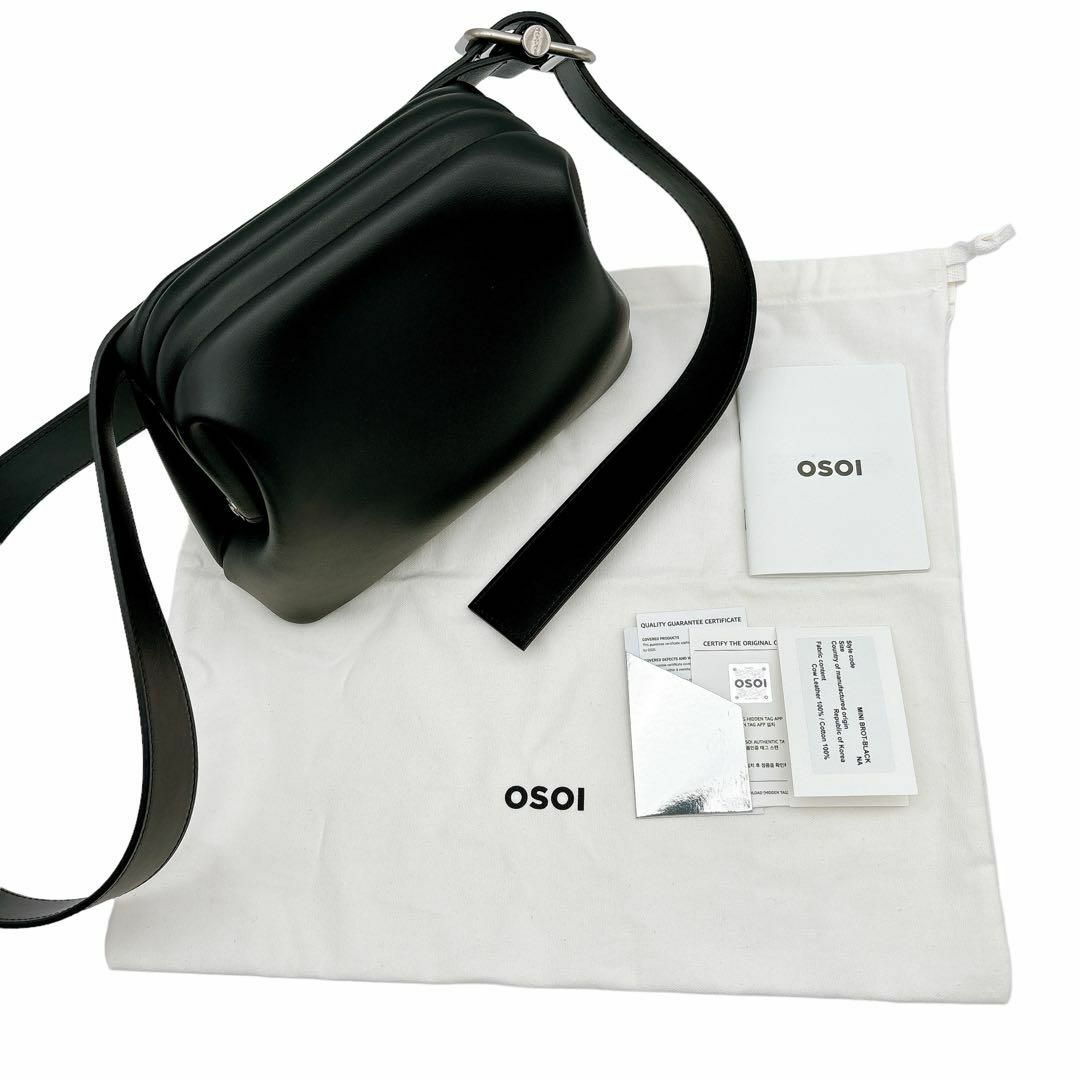未使用級】OSOI オソイ ショルダーバッグ MINI BROT ブラック 未使用級】OSOI オソイ ショルダーバッグ MINI BROT ブラック