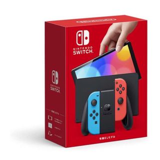 ニンテンドウ(任天堂)のNintendo Switch 有機EL ネオンブルー 新品未開封(家庭用ゲーム機本体)