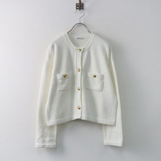 ドゥーズィエムクラス(DEUXIEME CLASSE)の未使用 2023 ドゥーズィエムクラス Deuxieme Classe EVERYDAY I LIKE. Cotton Jacket カーディガン F/ホワイト 羽織り【2400013854047】(カーディガン)