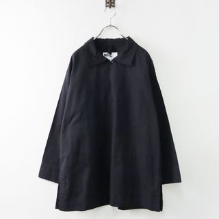 マーガレットハウエル(MARGARET HOWELL)の2022SS エムエイチエル マーガレットハウエル MHL BLACK WARP COTTON DENIM スモック長袖シャツ 2/ブラック 黒【2400013814904】(シャツ/ブラウス(長袖/七分))