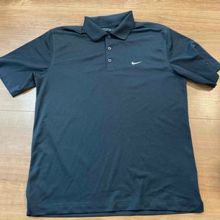 ナイキ(NIKE)のNIKE GOLF DRI-FIT 半袖ポロシャツ 黒　Lサイズ (ウエア)