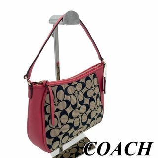 コーチ(COACH)の【美品】COACH（コーチ）シグネチャー　ハンドバッグ(ハンドバッグ)