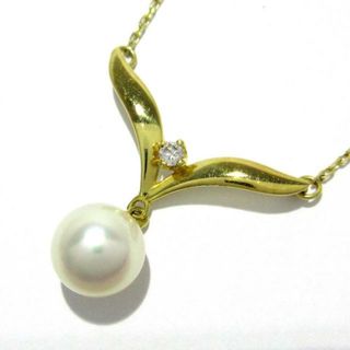 mikimoto(ミキモト) ネックレス美品  K18YG×ダイヤモンド×パール