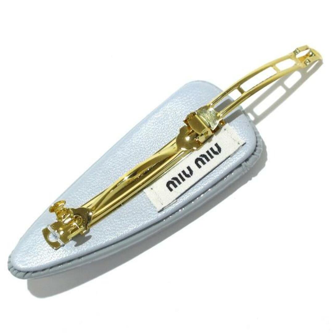 miumiu(ミュウミュウ) バレッタ美品 - エナメル(レザー)×金属 miumiu(ミュウミュウ) バレッタ美品 - エナメル(レザー)×金属