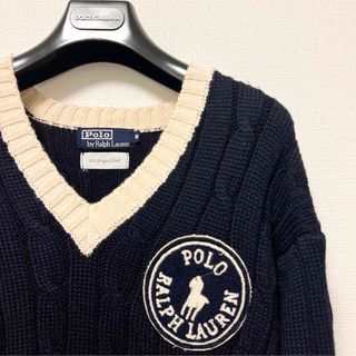 ポロラルフローレン(POLO RALPH LAUREN)の【お値下げ歓迎、即日発送】ポロバイラルフローレン　ニット　セーター　ワッペン(ニット/セーター)