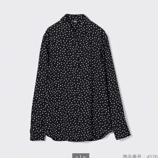 ユニクロ(UNIQLO)の【美品】UNIQLO レーヨンプリントシャツM(シャツ/ブラウス(長袖/七分))