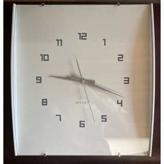 イデアレーベル(IDEA Label)のIdea LabeL ガラスクロック LCW027 ホワイト(掛時計/柱時計)