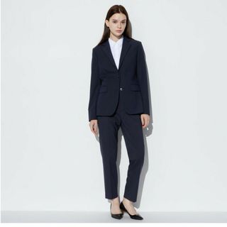 UNIQLO - ユニクロ ストレッチ テーラードジャケット アンクルパンツ セットアップ 上下