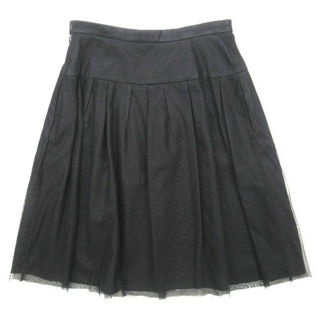 美品 ユキトリイ YUKI TORII チュール タック フレア スカート レディースのスカート(ひざ丈スカート)の商品写真