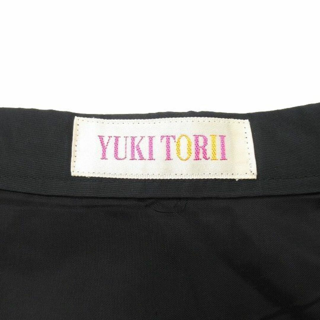 ユキトリイ YUKI TORII ベロア 切替 タック スカート 膝丈 レディースのスカート(ひざ丈スカート)の商品写真