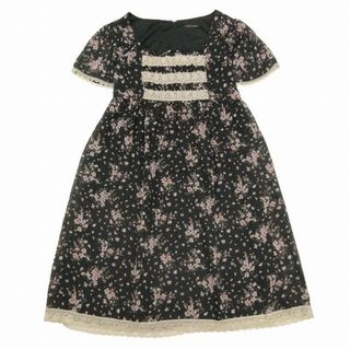 レストローズ(L'EST ROSE)の美品 レストローズ L'EST ROSE 夜桜 フラワープリント ワンピース(ひざ丈ワンピース)