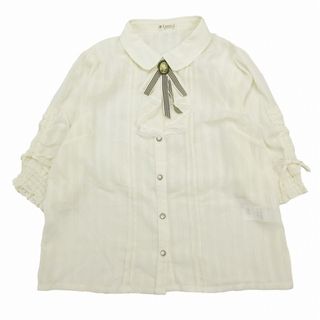 アクシーズファム(axes femme)の美品 アクシーズファム axes femme ラッフル フリル ブラウス 半袖(シャツ/ブラウス(半袖/袖なし))