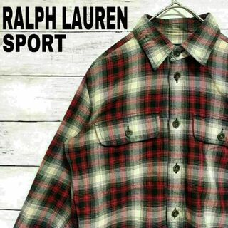 ラルフローレン(Ralph Lauren)のr83 US古着 ラルフローレンスポーツ 長袖シャツ 肘当て 両胸ポケット(シャツ/ブラウス(長袖/七分))
