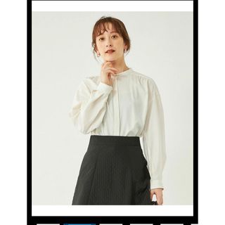 ユナイテッドアローズグリーンレーベルリラクシング(UNITED ARROWS green label relaxing)のビエラ スタンドカラー ギャザー ブラウス(シャツ/ブラウス(長袖/七分))