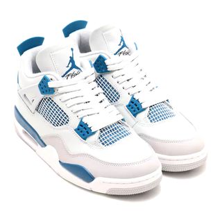 ジョーダン(Jordan Brand（NIKE）)のJORDAN4 WHITE/MILITARY BLUE-NEUTRAL GREY(スニーカー)