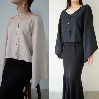 Acka off shoulder flower blouse 2点セット(シャツ/ブラウス(長袖/七分))