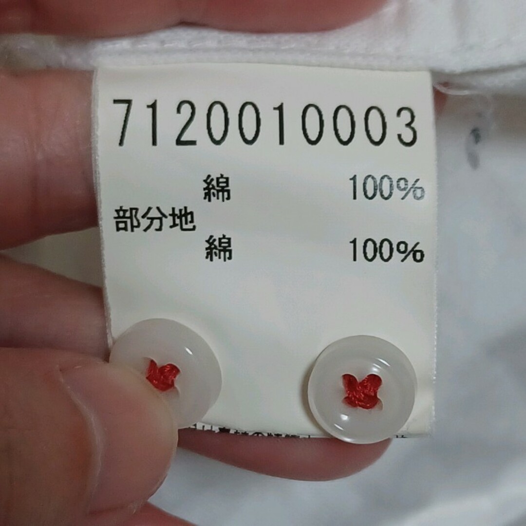 白長袖シャツ　メンズ　S～M メンズのトップス(シャツ)の商品写真