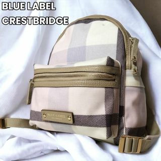 ブルーレーベルクレストブリッジ(BLUE LABEL CRESTBRIDGE)の【限定品✨】　クレストブリッジ ブルーレーベル　リュック 総柄 チェック PVC(リュック/バックパック)