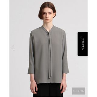 セオリー(theory)のあやや様　ご専用Prime GGT Tie Blouse  グレー(シャツ/ブラウス(長袖/七分))