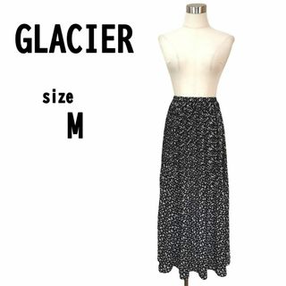 【M】GLACIER グラシア レディース 花柄 スカート 薄手 裏地付き(ロングスカート)