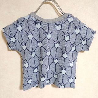 ミナペルホネン(mina perhonen)のmina perhonen us8711p new journey サイズ90 子供服 キッズサイズ 半袖Ｔシャツ カットソー ライトブルー ネイビー ミナペルホネン【中古】4-0421S△(Tシャツ(半袖/袖なし))