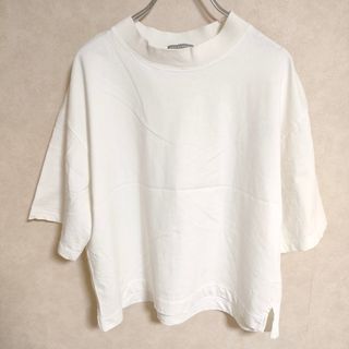 MARGARET HOWELL 23SS 578-3168002 モックネック コットン サイズ2 半袖Ｔシャツ カットソー オフホワイト レディース マーガレットハウエル【中古】4-0421S△