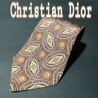 クリスチャンディオール(Christian Dior)の【極美品】  クリスチャンディオール  ペイズリー　ネクタイ 　ブラウン(ネクタイ)