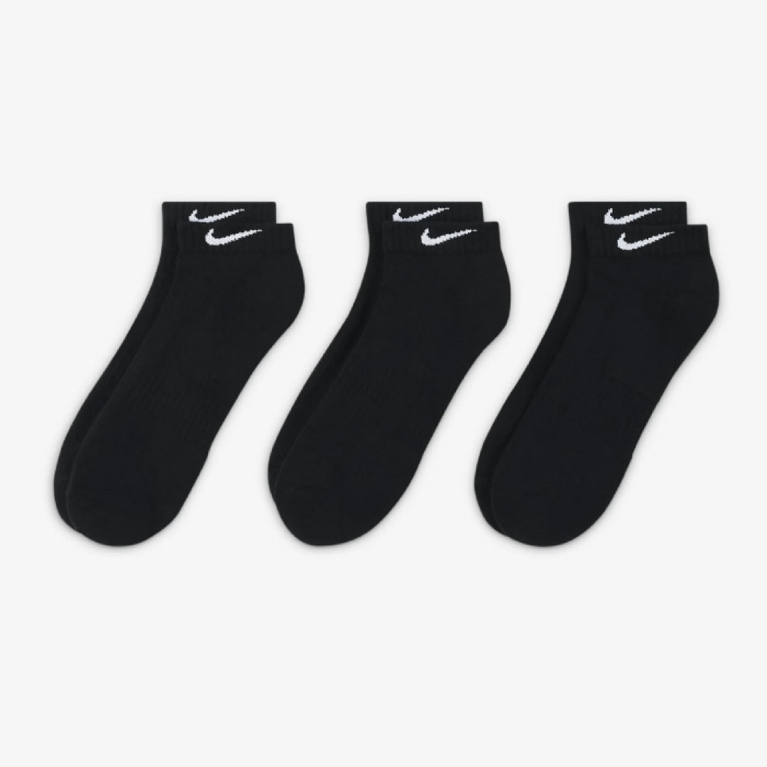 NIKE(ナイキ)の【SALE】21〜23cm【3足組】　ナイキ ソックス　靴下  SX7670 黒 メンズのレッグウェア(ソックス)の商品写真