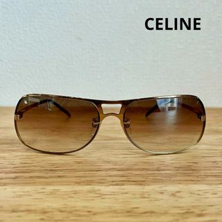 セリーヌ(celine)のセリーヌ　トリオンフロゴ　マカダム柄　サングラス　ゴールド　ブラウン(サングラス/メガネ)