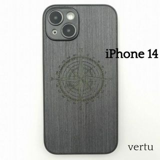 iPhone 14 ケース ウッド 木製 ケース コンパス(iPhoneケース)