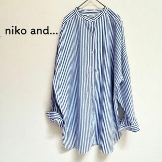 ニコアンド(niko and...)のniko and... ニコアンド バンドカラー シャツ ストライプ  BIG(シャツ/ブラウス(長袖/七分))