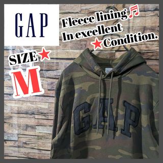 GAP - 極美品★GAP パーカー 迷彩柄 裏起毛 Mサイズ レディース オーバーサイズ♬