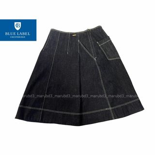 ブルーレーベルクレストブリッジ(BLUE LABEL CRESTBRIDGE)のBLUE LABEL ブルーレーベル・クレストブリッジ　デニム・スカート(38)(ひざ丈スカート)