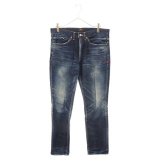 ダブルタップス(W)taps)のWTAPS ダブルタップス 14AW BLUES.VERY SKINNY.TRASH ユーズド加工スキニーデニムパンツ インディゴ 142GWDT-PTM06(デニム/ジーンズ)