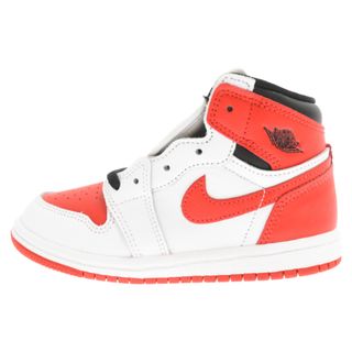 ナイキ(NIKE)のNIKE ナイキ AIR JORDAN1 RETRO HIGH OG TD エアジョーダン1 ハイカットスニーカー キッズ レッド/ホワイト US10C/16cm AQ2665-161(スニーカー)