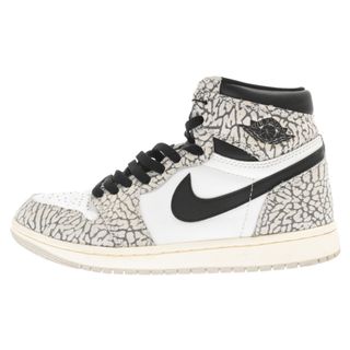 ナイキ(NIKE)のNIKE ナイキ AIR JORDAN 1 HIGH OG WHITE CEMENT エアジョーダン1 ホワイトセメント ハイカットスニーカー ホワイト/ブラック US8/26cm DZ5485-052(スニーカー)