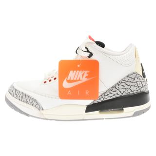 ナイキ(NIKE)のNIKE ナイキ AIR JORDAN 3 RETRO WHITE CEMENT REIMAGINEDアジョーダン3 レトロ ホワイトセメント リイマジンド ハイカットスニーカー US8.5/26.5cm DN3707-100(スニーカー)