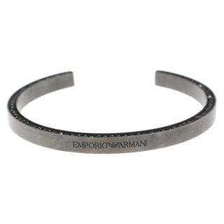 Emporio Armani - EMPORIO ARMANI エンポリオアルマーニ ストーン デザイン ブレスレット バングル ブラック