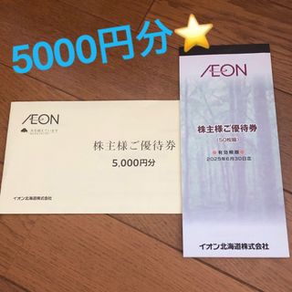 イオン北海道　株主優待　 5000円分（100円×50枚）(ショッピング)