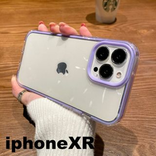 iphoneXRケース　紫 耐衝撃 647(iPhoneケース)