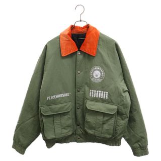 ピースマイナスワン(PEACEMINUSONE)のpeaceminusone ピースマイナスワン BOMBER JACKET #1 バックロゴ ボンバージャケット セージグリーン カーキ(フライトジャケット)