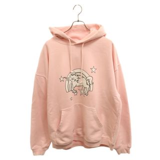 VETEMENTS ヴェトモン 18SS Rainbow Unicorn Hpodie レインボーユニコーンプルオーバーフーディ パーカー ピンク(パーカー)