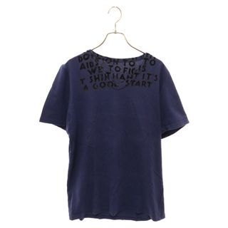 マルタンマルジェラ(Maison Martin Margiela)のMaison Martin Margiela メゾンマルタンマルジェラ 10AW AIDS T-shirt フロッキープリントエイズ Vネック エイズ 半袖Tシャツ ネイビー S30GC9999(Tシャツ/カットソー(半袖/袖なし))