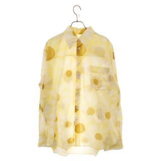 MARNI マルニ 22SS EUPHORIA PRINT SHIRT フラワー総柄プリントロングスリーブ長袖シャツ イエロー CUMU0212M0